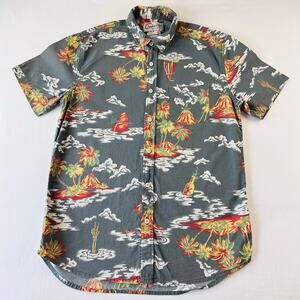 Quiksilver Modern Fit Radical Time In Paris Men's Button Down Shirt Size Small